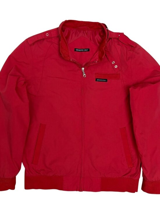 Members Only Other - MEMBERS ONLY Vintage Jacket Bomber Red Retro Business Casual Coat Mens Medium